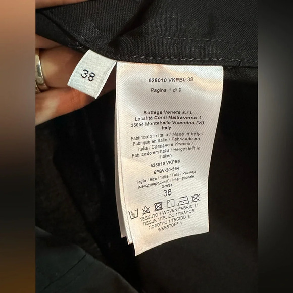 NWT Bottega Veneta Technical Coated Cotton Toile Shirt Midi Dress Off Black 38 - Picture 15 of 15